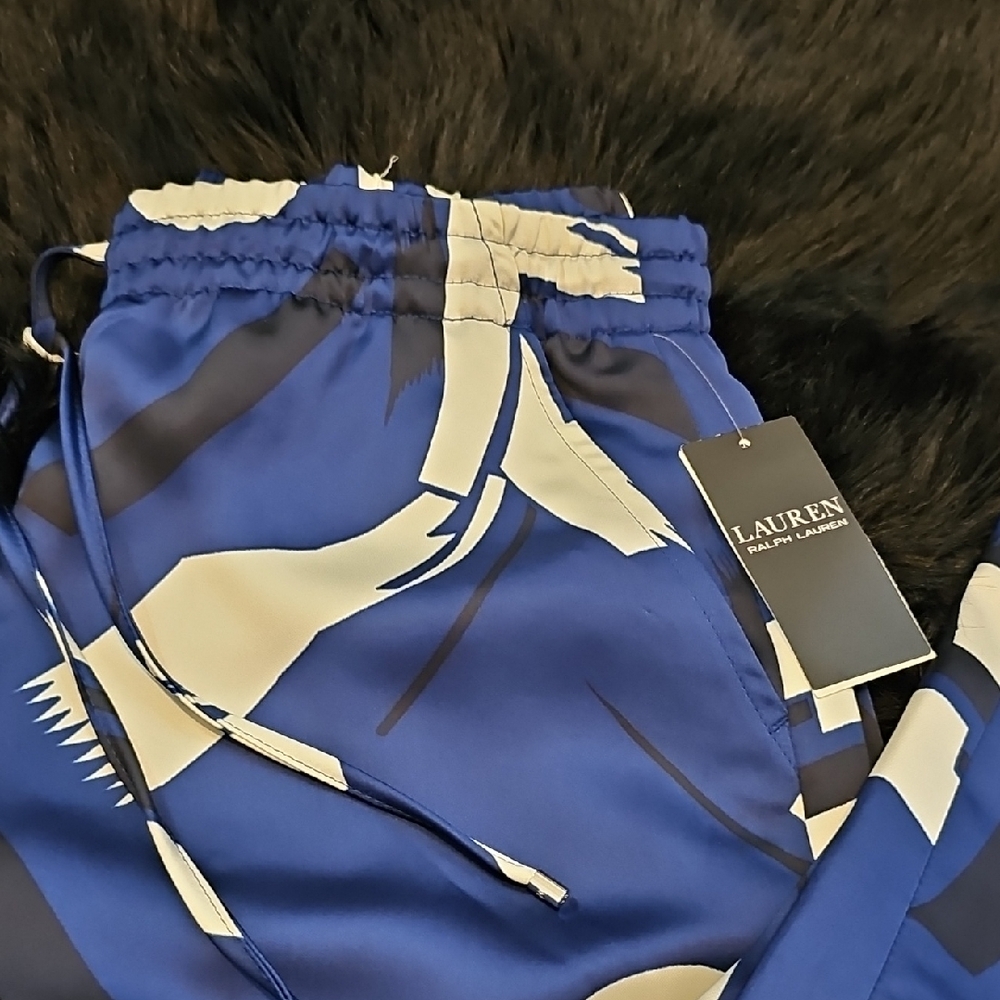 Ralph Lauren Blue Abstract Patterned Pants - Picture 2 of 7